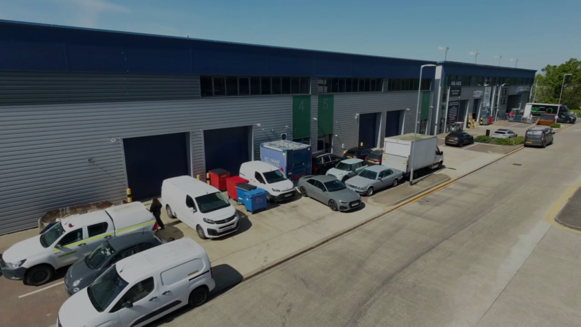 A drone shot of the Carnot test site